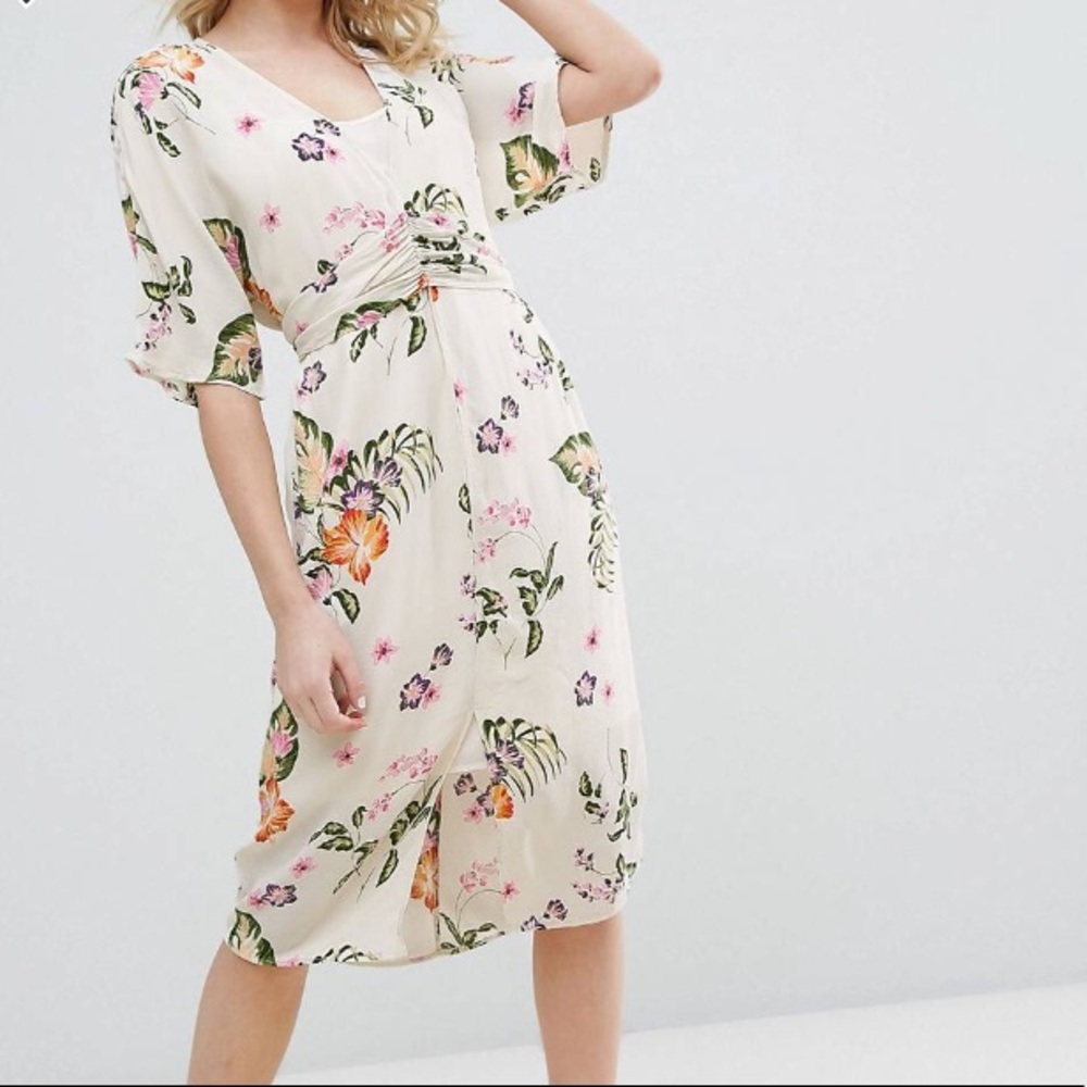 Wrap midi dress